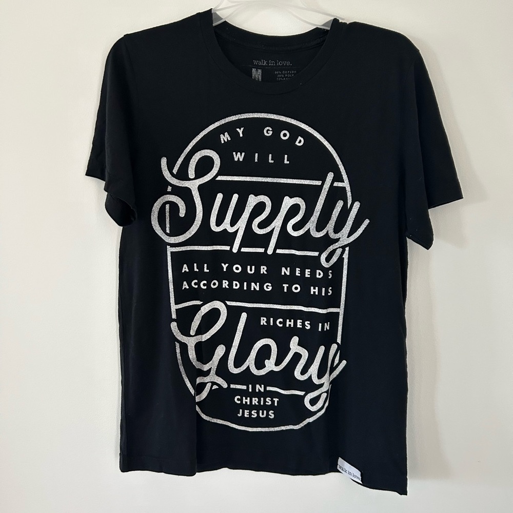 Unisex M walk in love tshirt, GUC